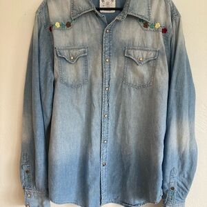 Embroidered Guess Denim Shirt